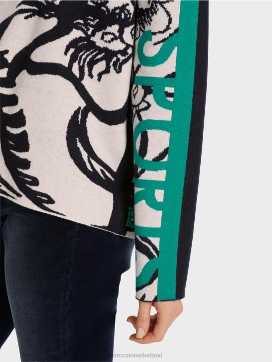 kleding Amandelbloesem 464J1061 gebreide trui met all-over dessin Marc Cain