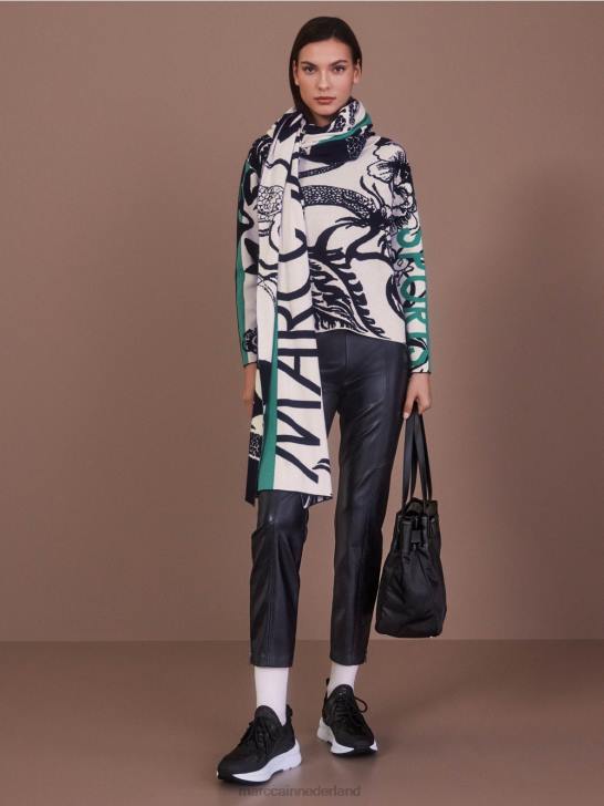 kleding Amandelbloesem 464J1061 gebreide trui met all-over dessin Marc Cain