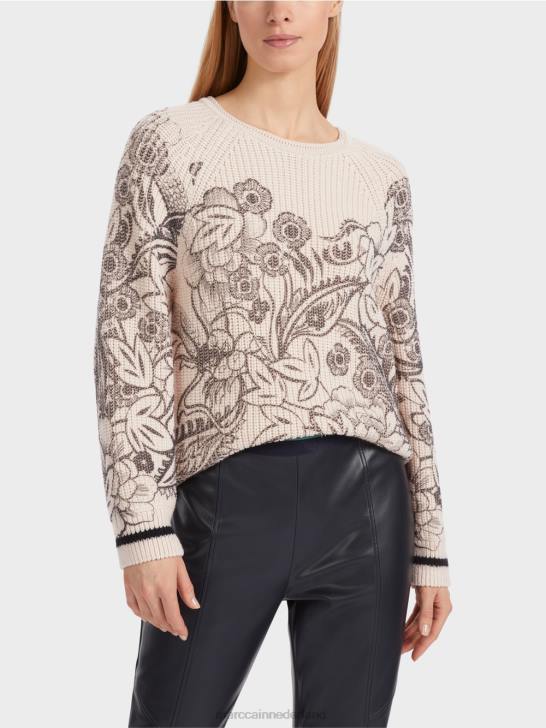 kleding Amandelbloesem 464J1063 trui met print - gebreid in Duitsland Marc Cain