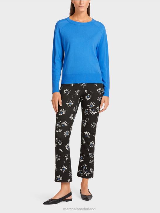 kleding azuur 464J1185 trui van een luxe materiaalmix Marc Cain