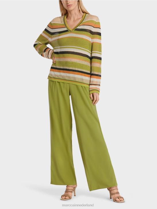kleding diep olijfgroen 464J1147 trui "gebreid in Duitsland" Marc Cain