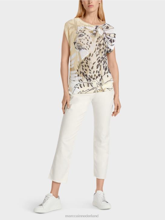 kleding diep zand 464J1152 trui 100% gemaakt in Duitsland Marc Cain