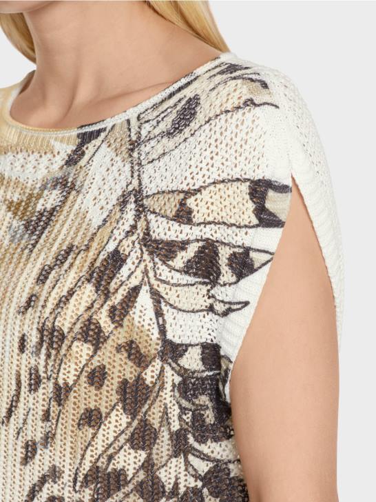 kleding diep zand 464J1152 trui 100% gemaakt in Duitsland Marc Cain