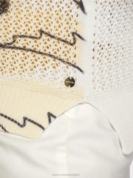 kleding diep zand 464J1152 trui 100% gemaakt in Duitsland Marc Cain