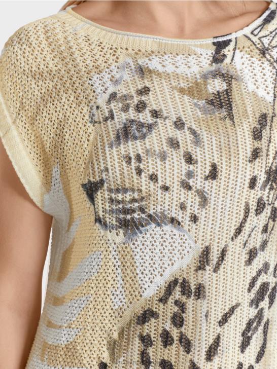 kleding diep zand 464J1152 trui 100% gemaakt in Duitsland Marc Cain