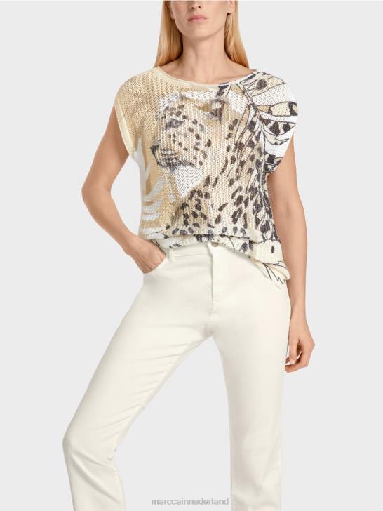 kleding diep zand 464J1152 trui 100% gemaakt in Duitsland Marc Cain