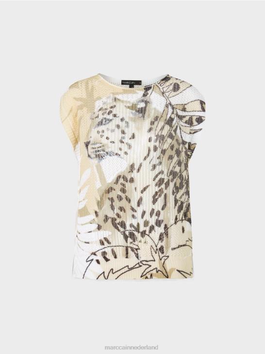 kleding diep zand 464J1152 trui 100% gemaakt in Duitsland Marc Cain