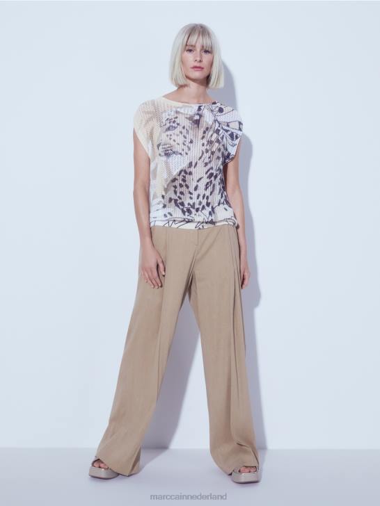 kleding diep zand 464J1152 trui 100% gemaakt in Duitsland Marc Cain