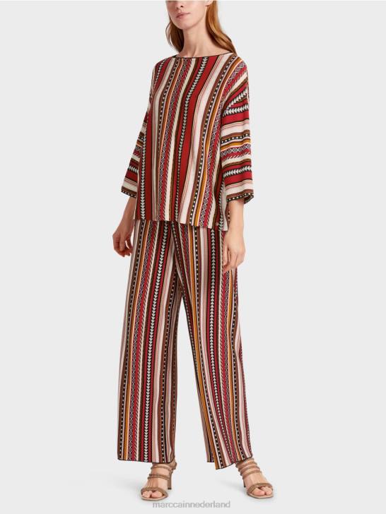 kleding dieprood 464J1130 trui "gebreid in Duitsland" Marc Cain