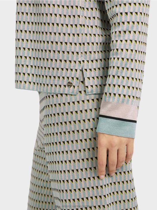 kleding donker hemelsblauw 464J1114 Trui met patroon gebreid in Duitsland Marc Cain