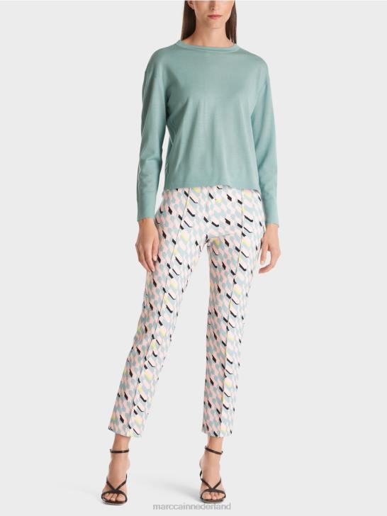 kleding donker hemelsblauw 464J1120 "Samen heroverwegen" trui Marc Cain