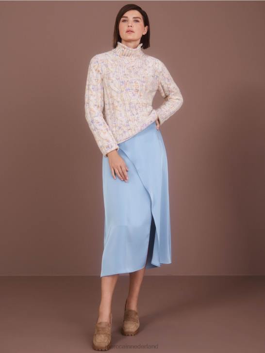 kleding donkere crème 464J1082 Kabelgebreide trui gebreid in Duitsland Marc Cain