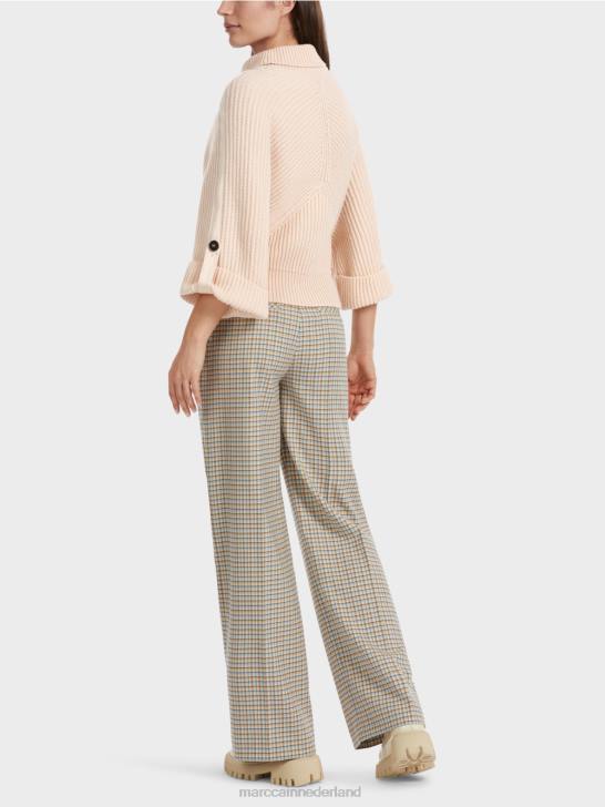 kleding donkere crème 464J1086 waardevolle trui gebreid in Duitsland Marc Cain