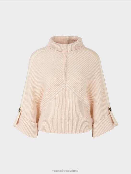 kleding donkere crème 464J1086 waardevolle trui gebreid in Duitsland Marc Cain
