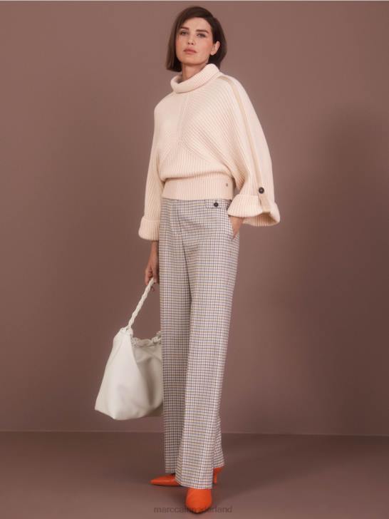 kleding donkere crème 464J1086 waardevolle trui gebreid in Duitsland Marc Cain