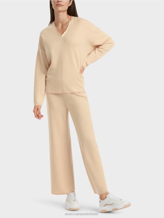 kleding donkere crème 464J1089 trui - gebreid in Duitsland Marc Cain