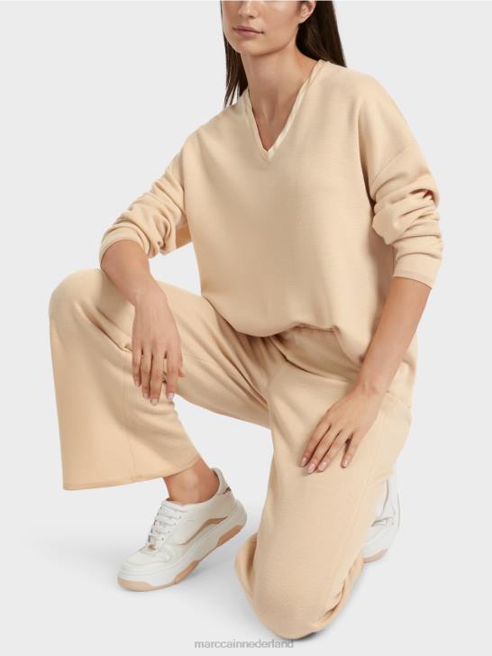 kleding donkere crème 464J1089 trui - gebreid in Duitsland Marc Cain