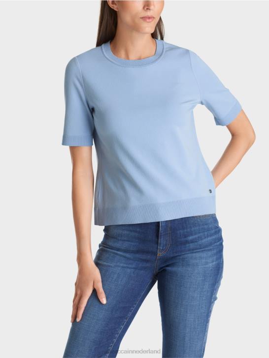 kleding donkere zomerhemel 464J1072 \"rethink Together\" trui met korte mouwen Marc Cain