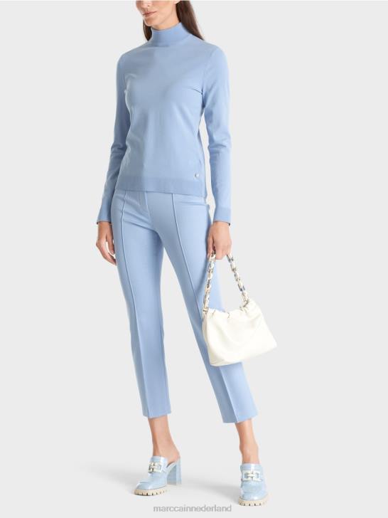 kleding donkere zomerhemel 464J1074 fijngebreide "rethink Together" trui Marc Cain