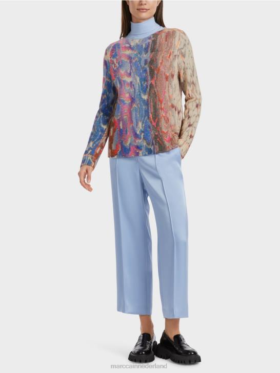 kleding donkere zomerhemel 464J1081 kleurrijke trui gebreid in Duitsland Marc Cain