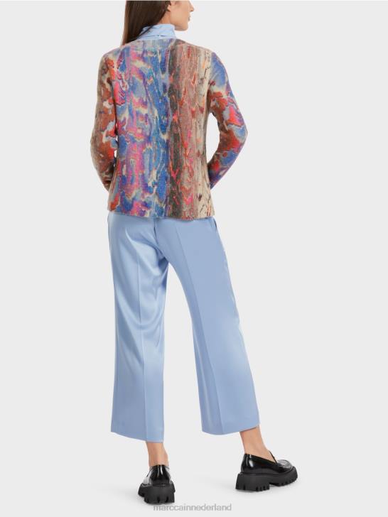 kleding donkere zomerhemel 464J1081 kleurrijke trui gebreid in Duitsland Marc Cain