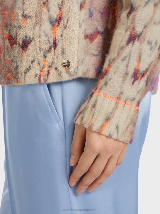 kleding donkere zomerhemel 464J1081 kleurrijke trui gebreid in Duitsland Marc Cain