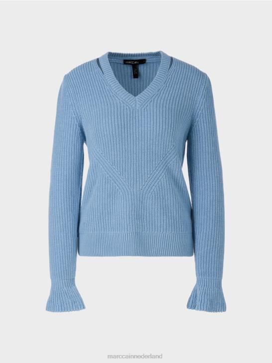 kleding donkere zomerhemel 464J1085 elegante trui gebreid in Duitsland Marc Cain