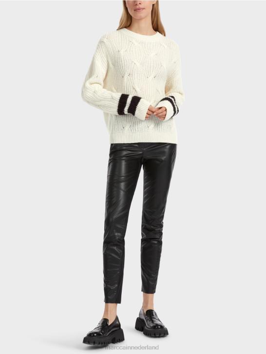 kleding gebroken wit 464J1047 trui - gebreid in Duitsland Marc Cain