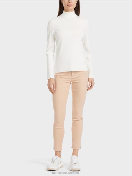 kleding gebroken wit 464J1076 fijngebreide "rethink Together" trui Marc Cain