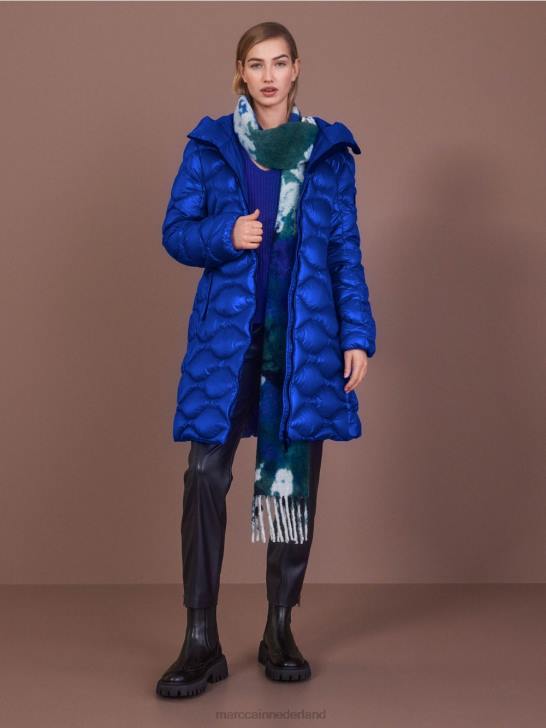 kleding helder koningsblauw 464J1059 wollen trui gebreid in Duitsland Marc Cain