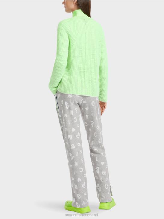 kleding helder schokkend groen 464J1094 v-trui 100% gemaakt in Duitsland Marc Cain