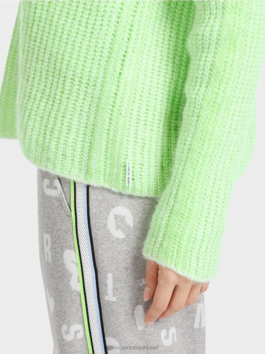 kleding helder schokkend groen 464J1094 v-trui 100% gemaakt in Duitsland Marc Cain