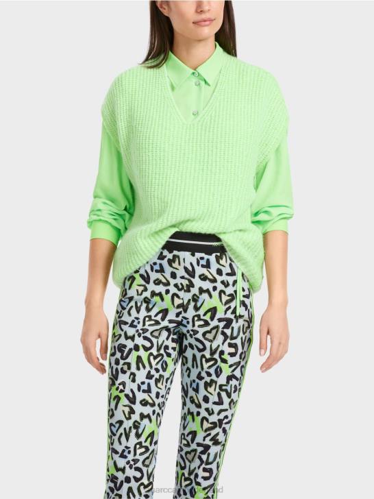 kleding helder schokkend groen 464J1095 slipover 100% gemaakt in Duitsland Marc Cain