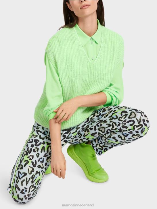 kleding helder schokkend groen 464J1095 slipover 100% gemaakt in Duitsland Marc Cain