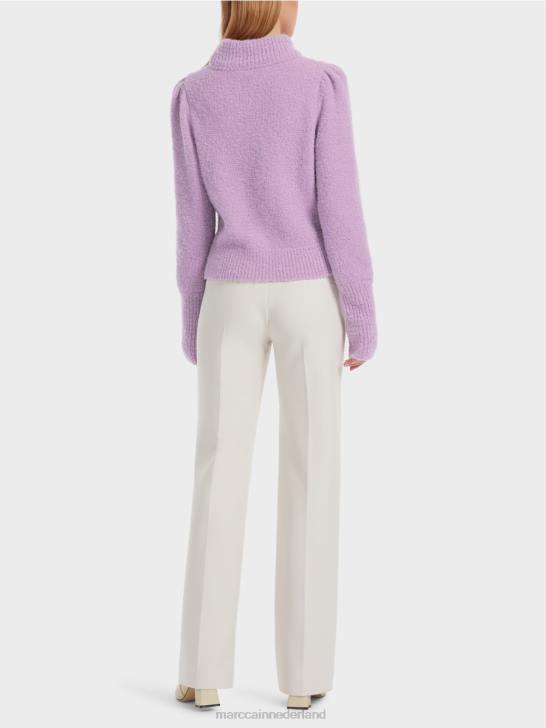 kleding heldere lavendel 464J1040 glanzende trui gebreid in Duitsland Marc Cain