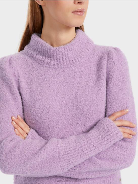 kleding heldere lavendel 464J1040 glanzende trui gebreid in Duitsland Marc Cain