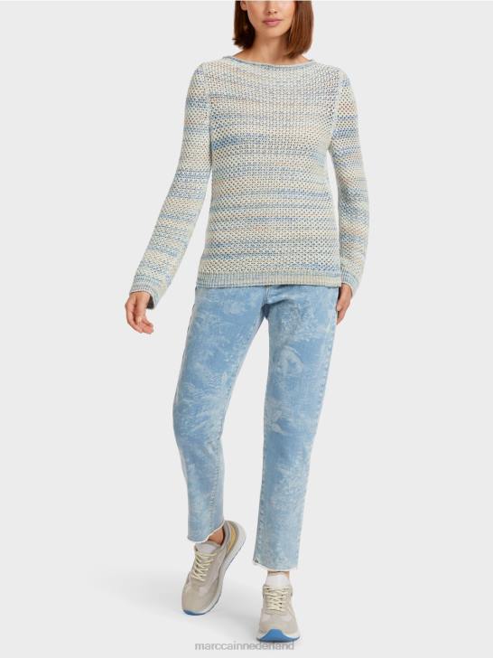 kleding licht poederblauw 464J1160 trui "gebreid in Duitsland" Marc Cain