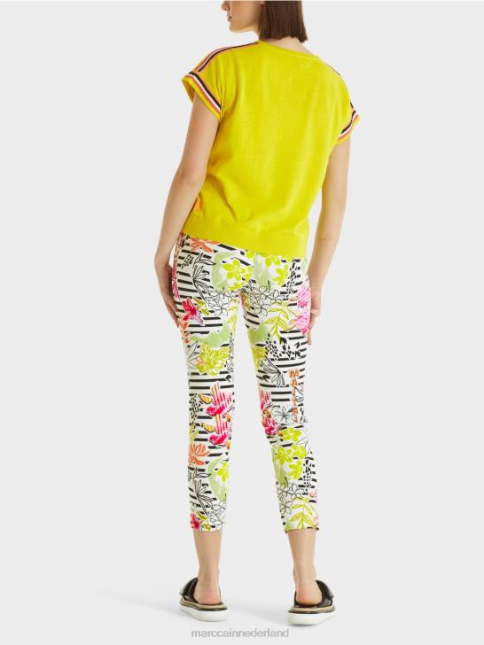 kleding lichte kalk 464J1137 casual gebreide trui met v-hals Marc Cain