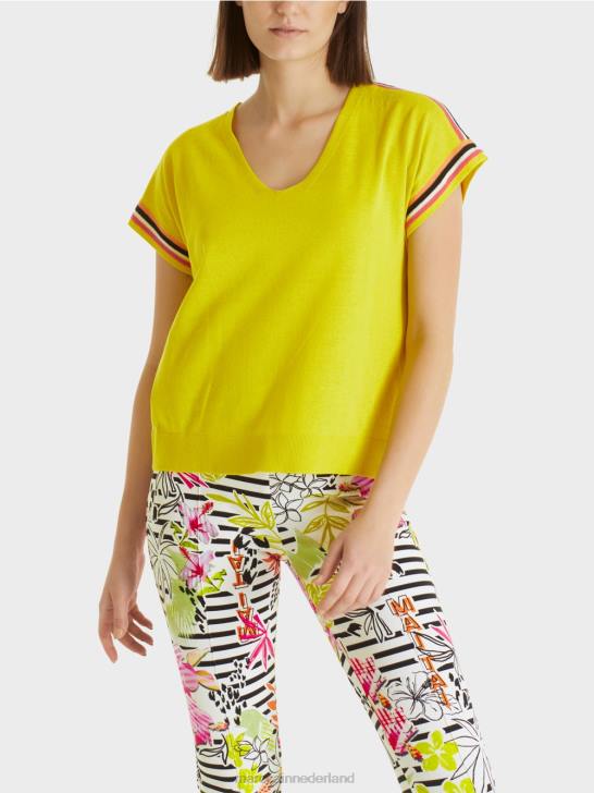 kleding lichte kalk 464J1137 casual gebreide trui met v-hals Marc Cain