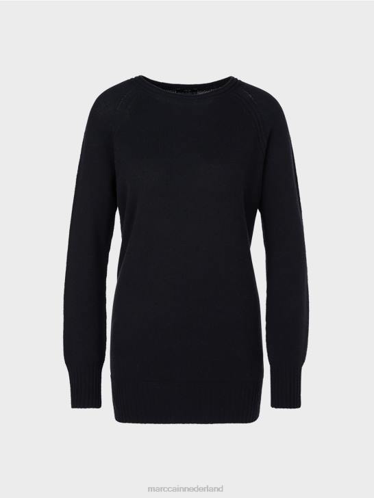 kleding middernacht blauw 464J1217 trui 100% gemaakt in Duitsland Marc Cain