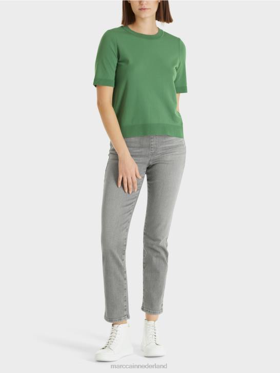 kleding mosgroen 464J1212 "Samen heroverwegen" trui Marc Cain