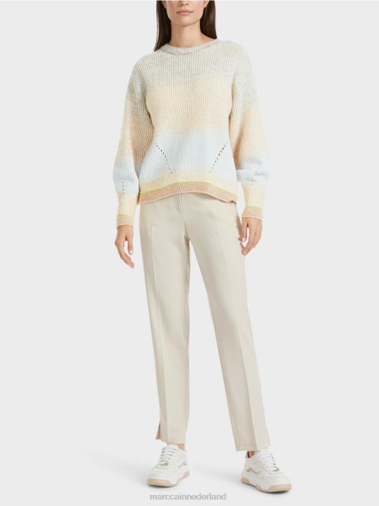 kleding zacht poederblauw 464J1099 trui - gebreid in Duitsland Marc Cain