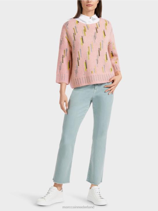 kleding zacht poederroze 464J1111 trui gebreid in Duitsland Marc Cain