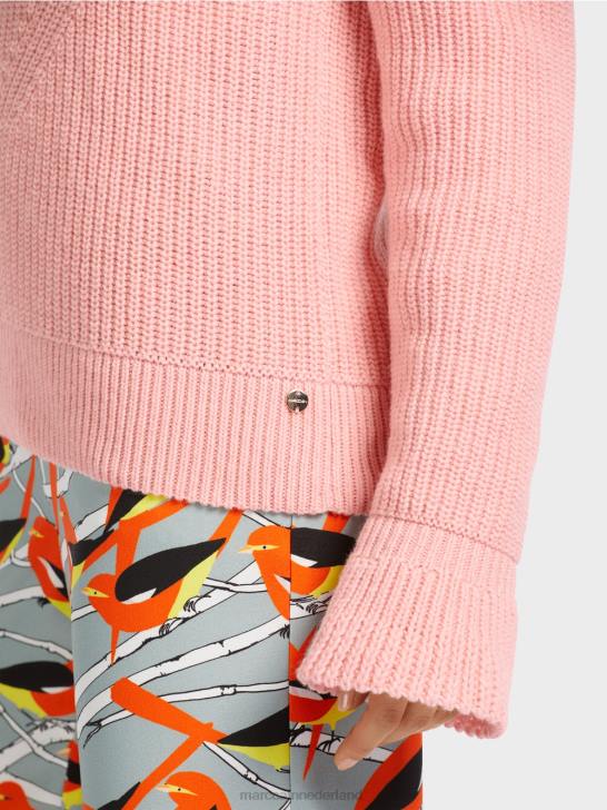 kleding zacht poederroze 464J1117 elegante trui gebreid in Duitsland Marc Cain