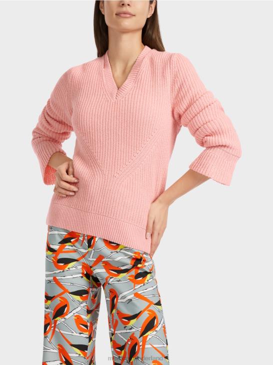 kleding zacht poederroze 464J1117 elegante trui gebreid in Duitsland Marc Cain