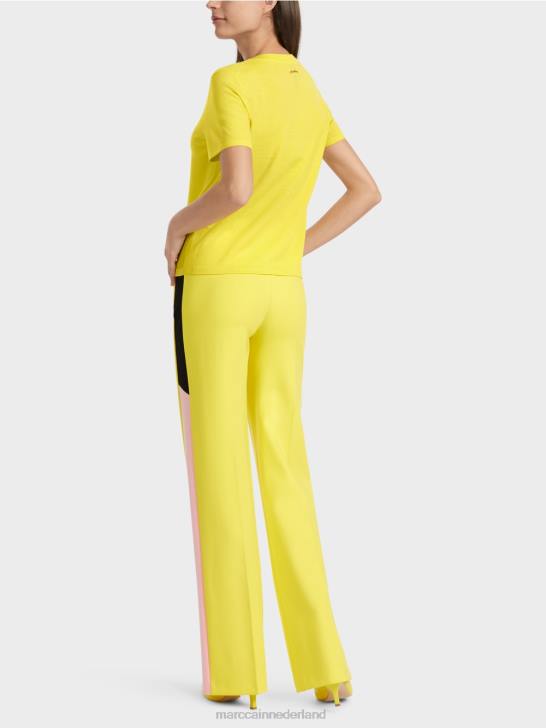 kleding zachte citroen 464J1112 \"Rethink Together\"-trui met korte mouwen Marc Cain