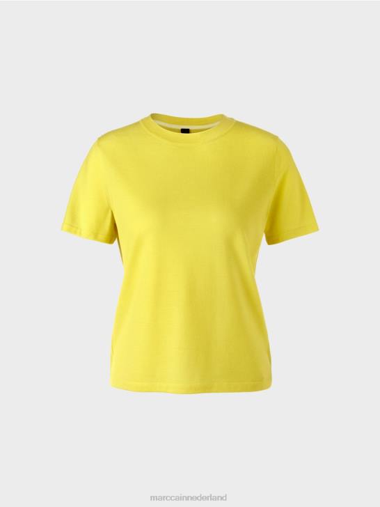 kleding zachte citroen 464J1112 \"Rethink Together\"-trui met korte mouwen Marc Cain
