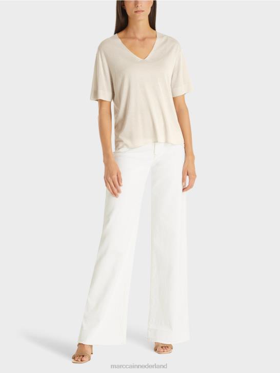 kleding zachte parelmelange 464J1157 trui met lurexgaren Marc Cain