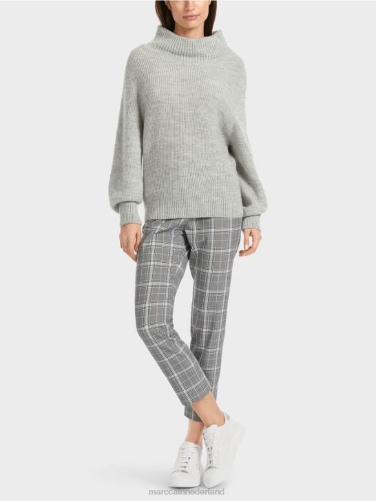 kleding zilver grijs 464J1104 trui - gebreid in Duitsland Marc Cain