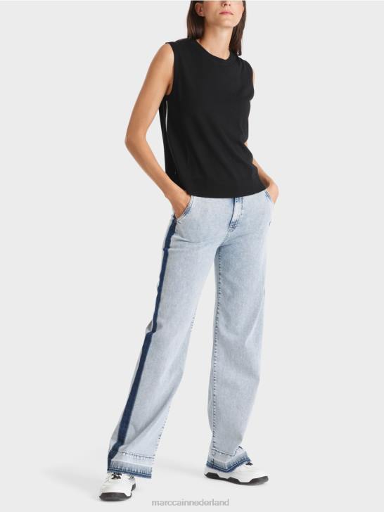 kleding zwart 464J1110 "Samen heroverwegen" slipover Marc Cain